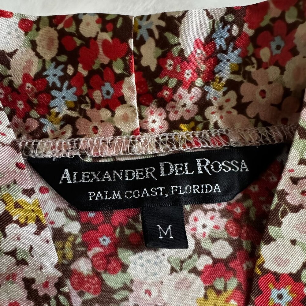 Effortless Alexander Del Rossa Floral Satin Kimono Lingerie Robe - Picture 2 of 10